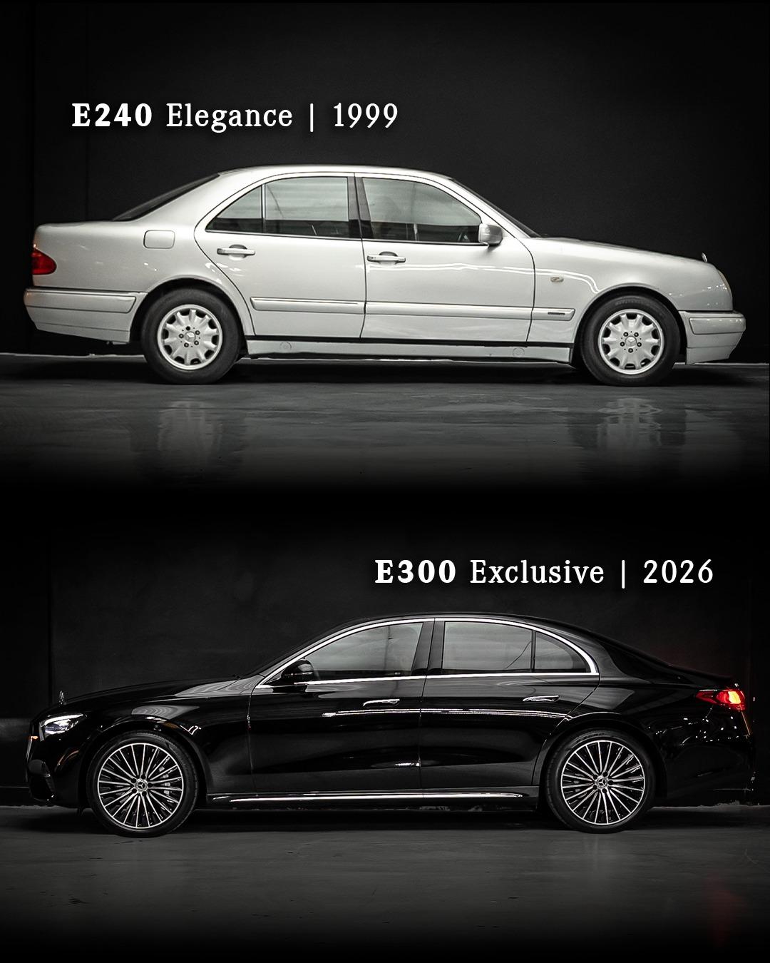 奔驰 E 240 与现款的 E 300
两款车相差27年