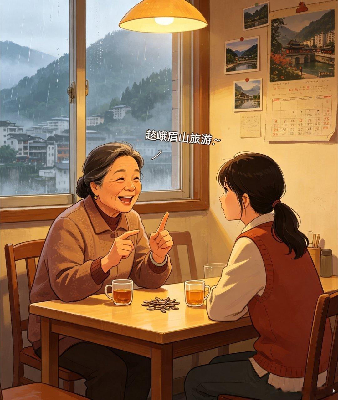 我妈跟我说，等回四川打算去峨眉山转转她有个老闺蜜，之前去峨眉山求子，后来女儿如愿