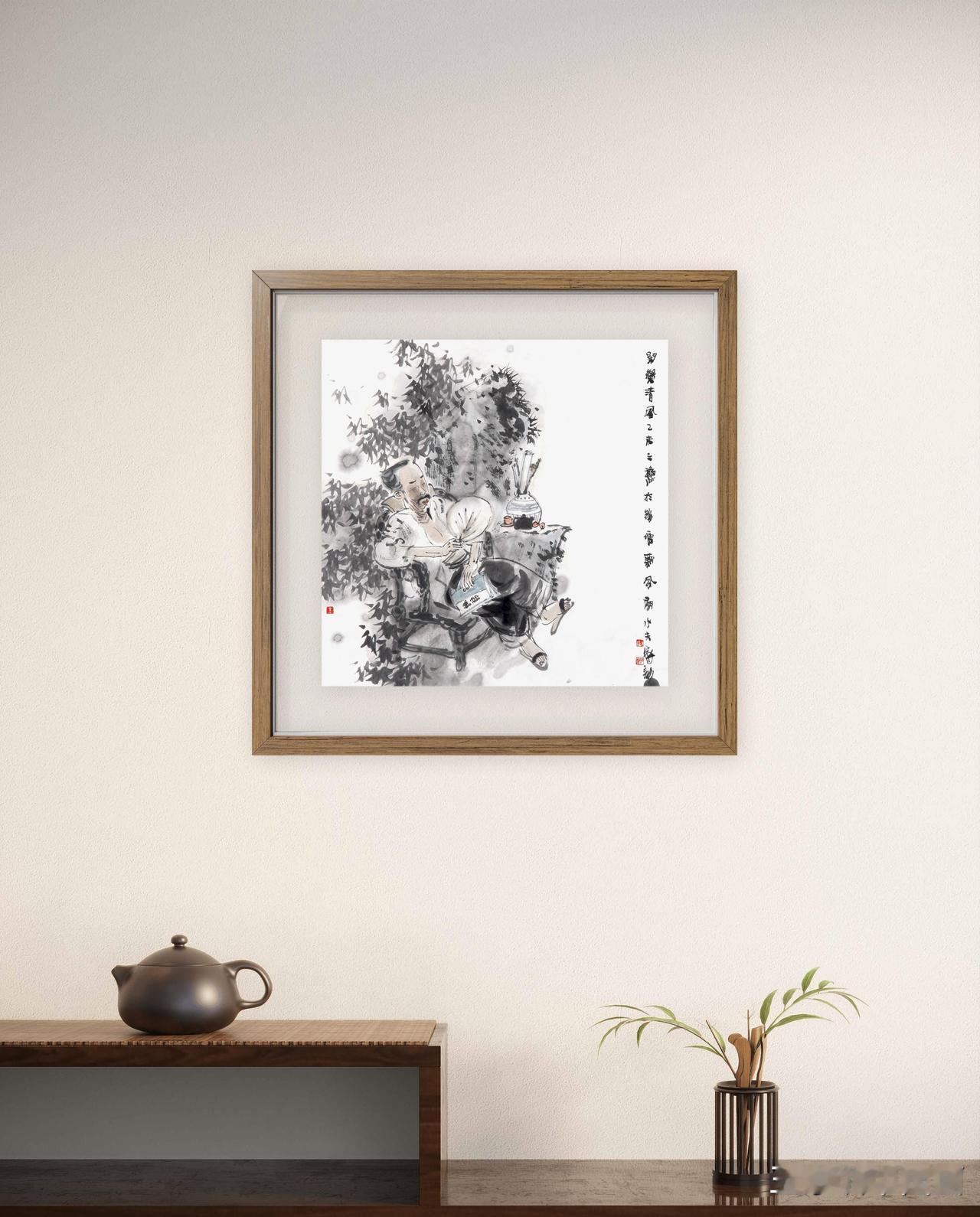 王家训国画欣赏推荐美术佳作 
清风闲坐，白云高卧。东，也在我；西，也在我……