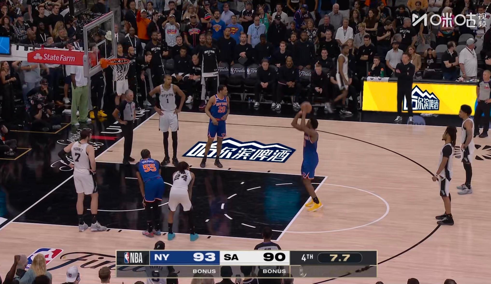 居然能在NBA总决赛最后时刻看点球大战！纽约牛逼！！NBA总冠军！尼克斯NBA总