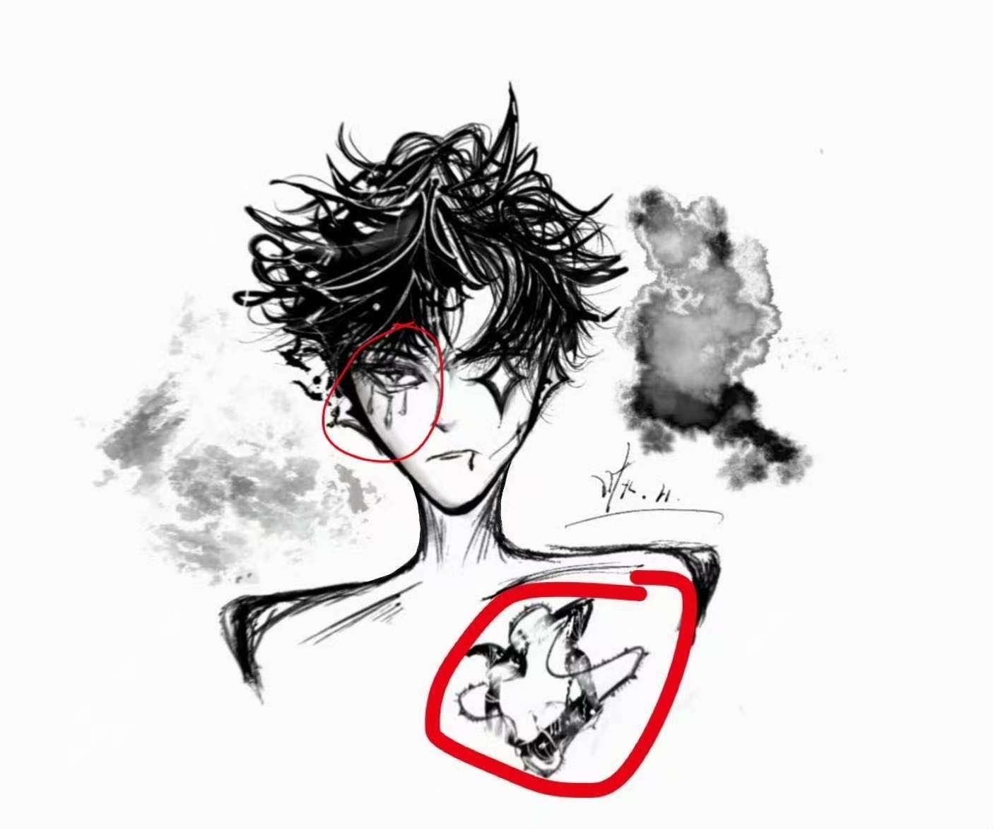 王橹杰的咴 穆祉丞天魔造型 王橹杰画的OC竟和穆祉丞天魔妆造如此重合✨橹穆