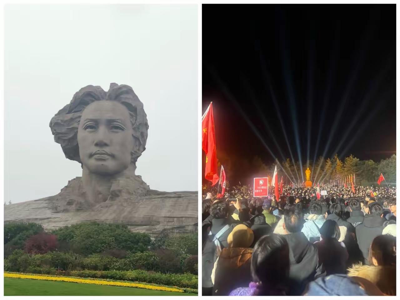 12月26日凌晨的韶山，这场面直接封神！

​没有任何官方动员，也没有嘘寒问暖的