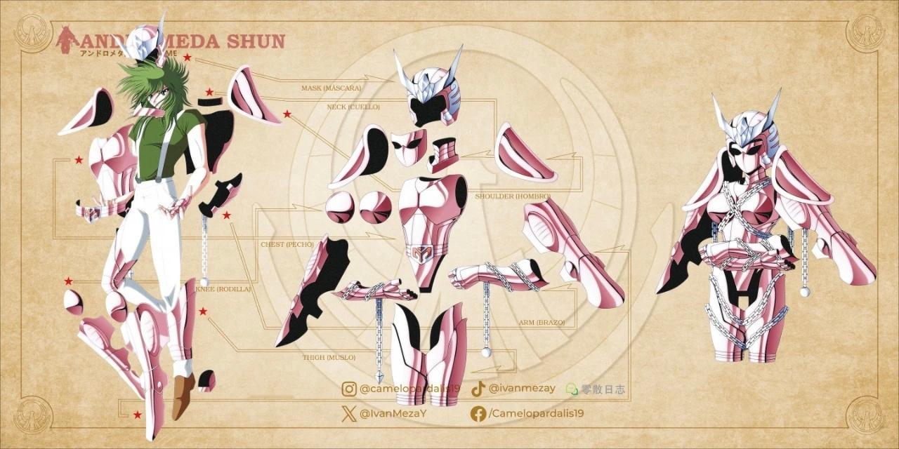 动漫[超话]次元整活好有意思圣斗士星矢 五小强圣衣精美分解图 ​​​