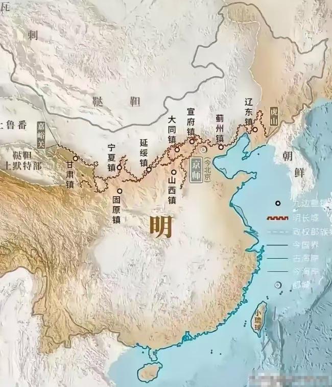 大明朝到了中后期，控制的区域很有限！小阁老严世藩说过一句话：大明朝两京一十三省，