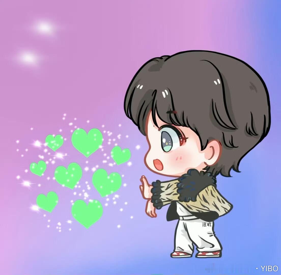 巴黎也有回南天！Q版潮男来袭💚王一博表情包王一博0805生日快乐 ‬