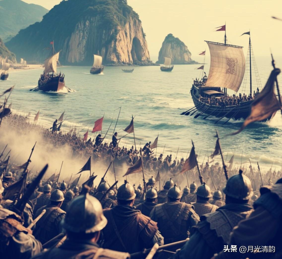 1279年，元军大将张弘范、李恒率领水陆大军大举进攻崖山，将南宋海上行朝团团包围