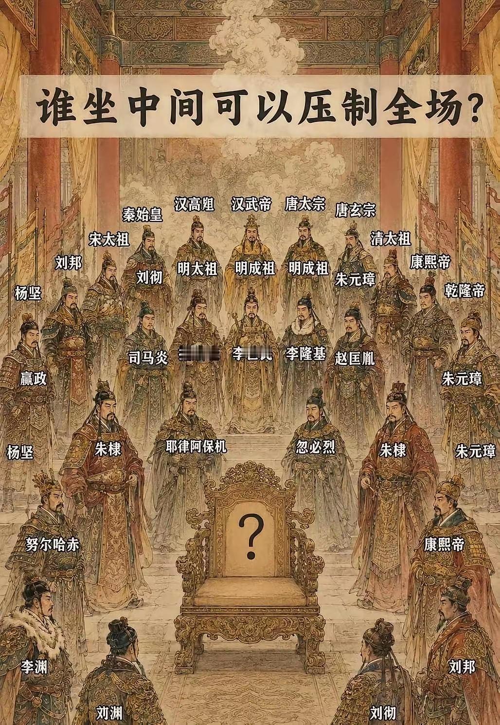你觉得谁坐中间可以压制全场？