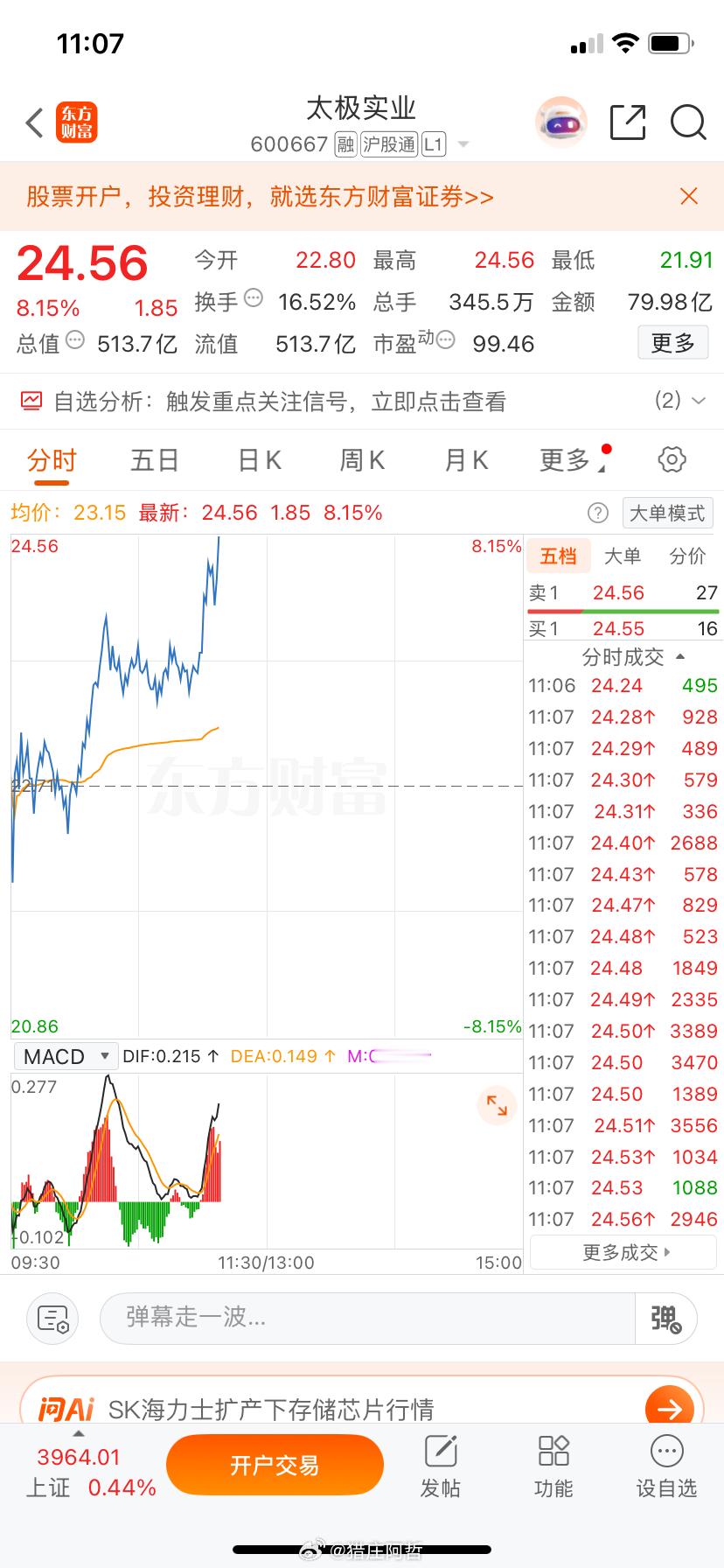 兄弟们，开心吗！太极又拉8个点了，哲哥牛不牛你们说了算！牛评论区打“牛”！ 