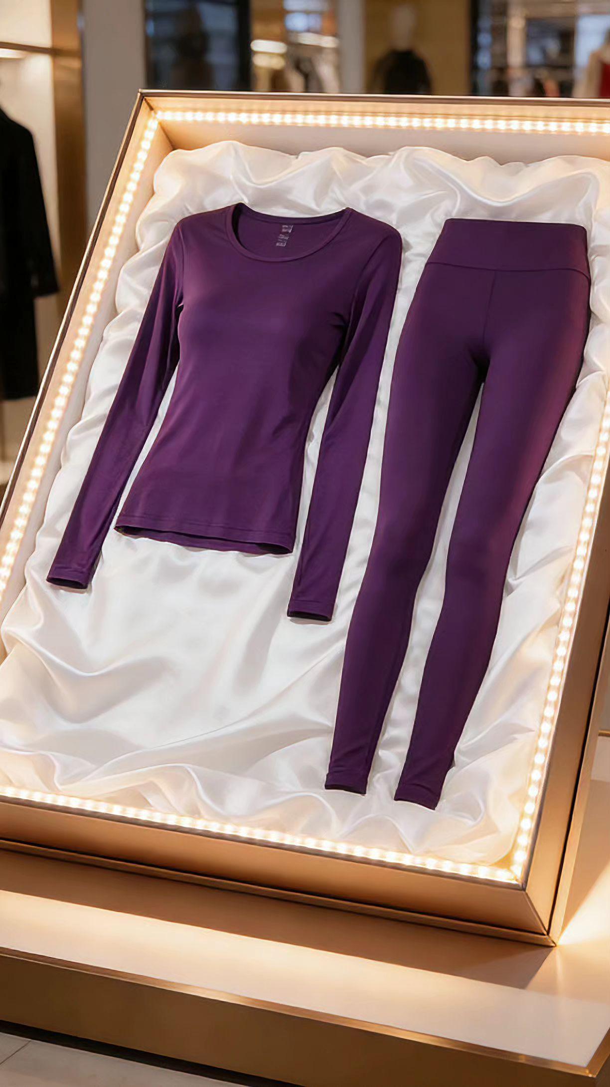 姜黄色的轻羽绒摊开在绒绒的白毯上，像一捧晒透了阳光的秋菊。细密的绗缝裹着蓬松的暖