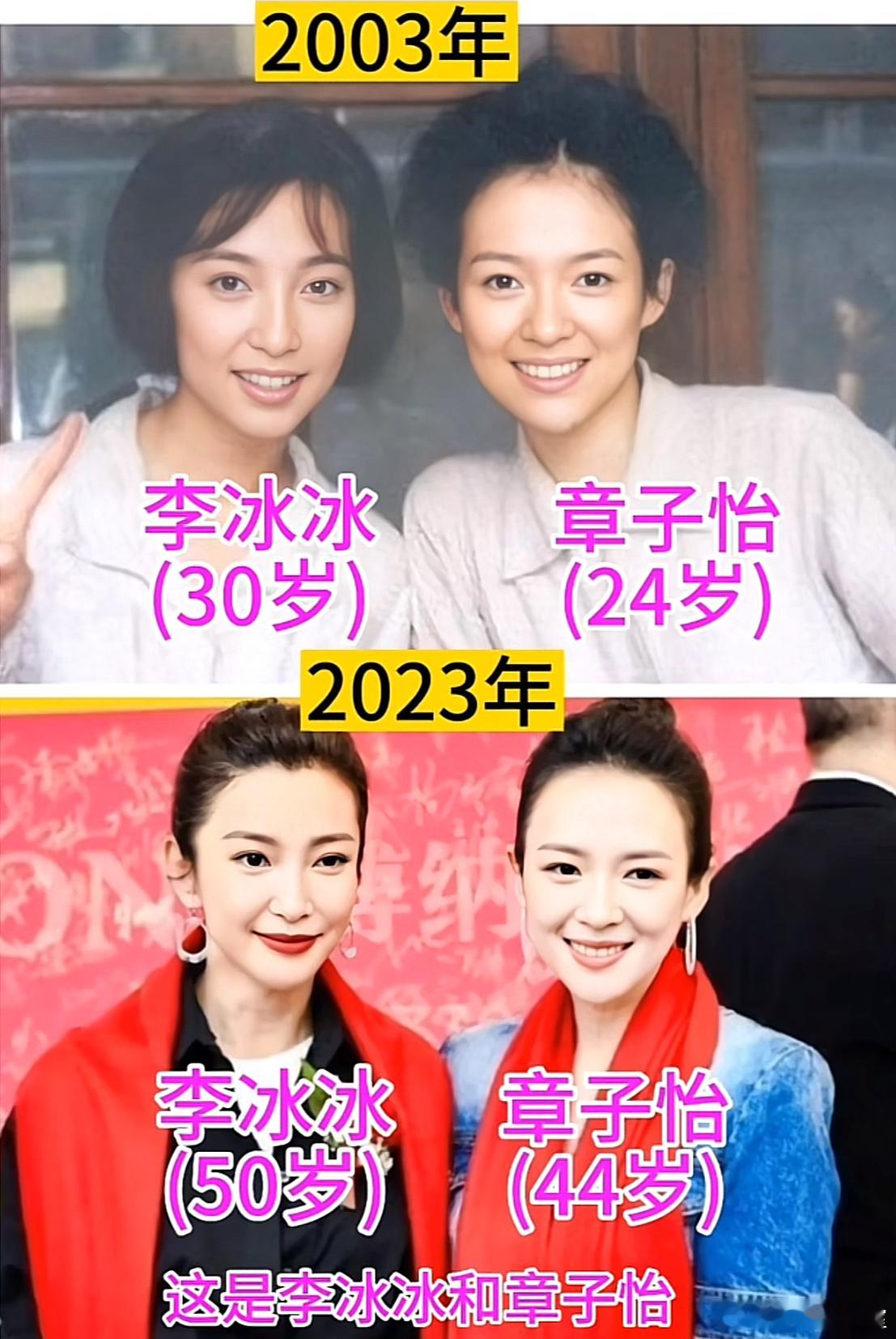 一直知道李冰冰是大器晚成，没想到那么晚。2003年李冰冰已经30+，但是却在各种
