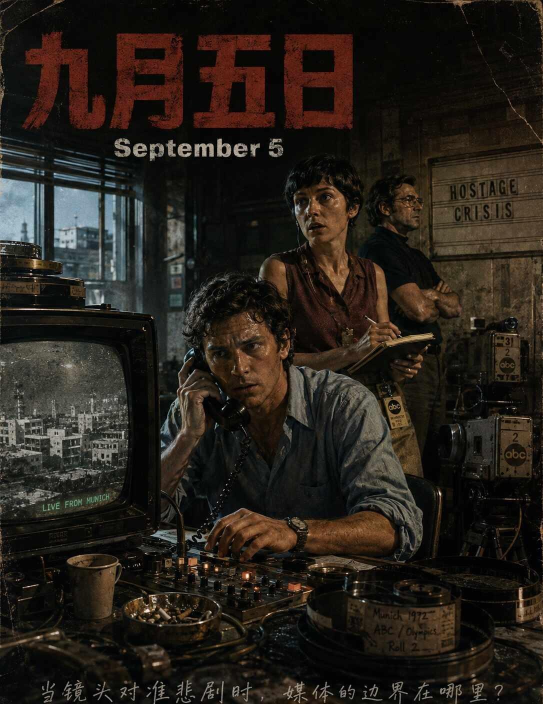 冷门好电影-《九月五日》
🎬 《九月五日》：95分钟憋出一身冷汗！
"当全世界