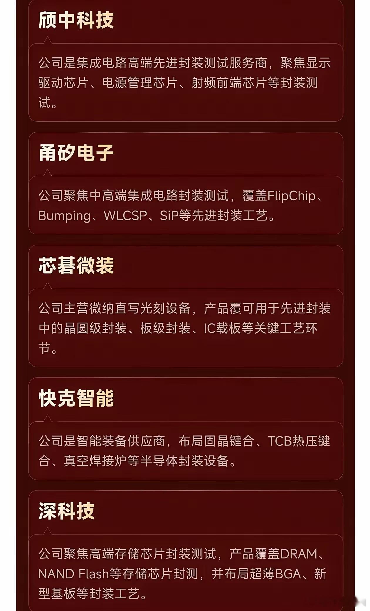 全球龙头重金加码！一图看懂先进封装产业链公司一览 