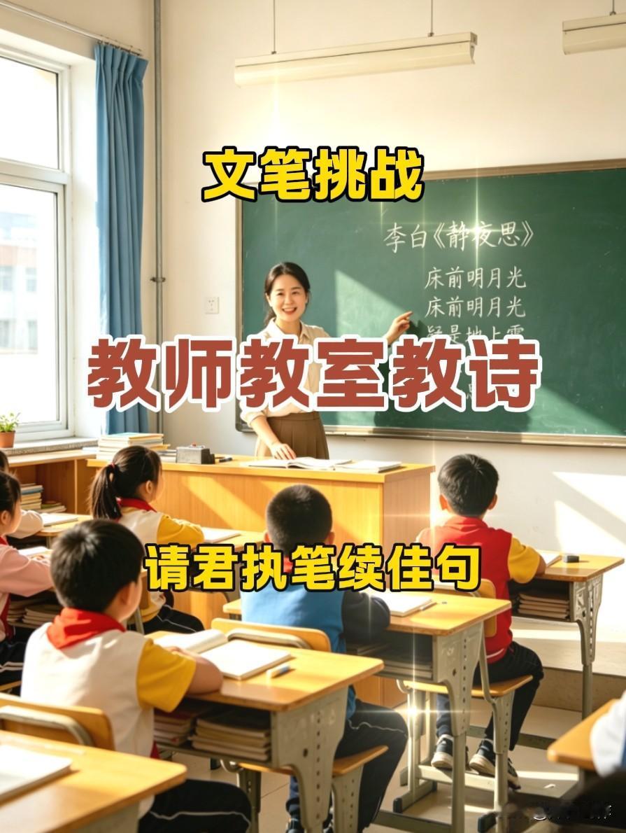 上联：教师教室教诗，求下联！
这一联有点意思：
教师在教室里教诗，身份、地点、动