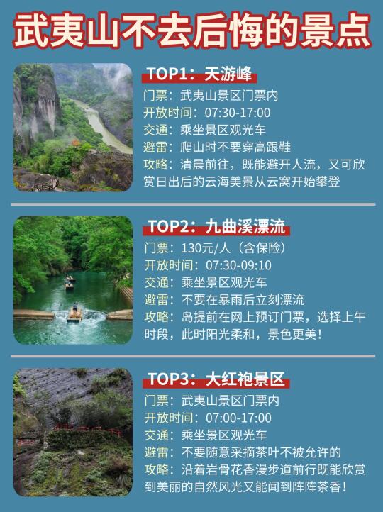 武夷山不去会后悔的景点💔都在这啦✨