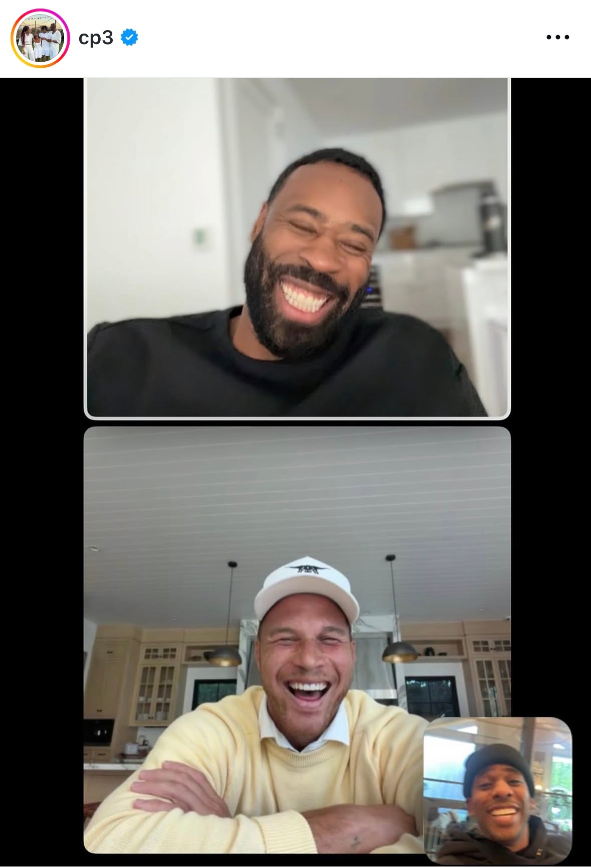 保罗深夜被赶回家，两位老伙计笑开了花。这张照片是保罗自己晒出来的，一笑了之～nb