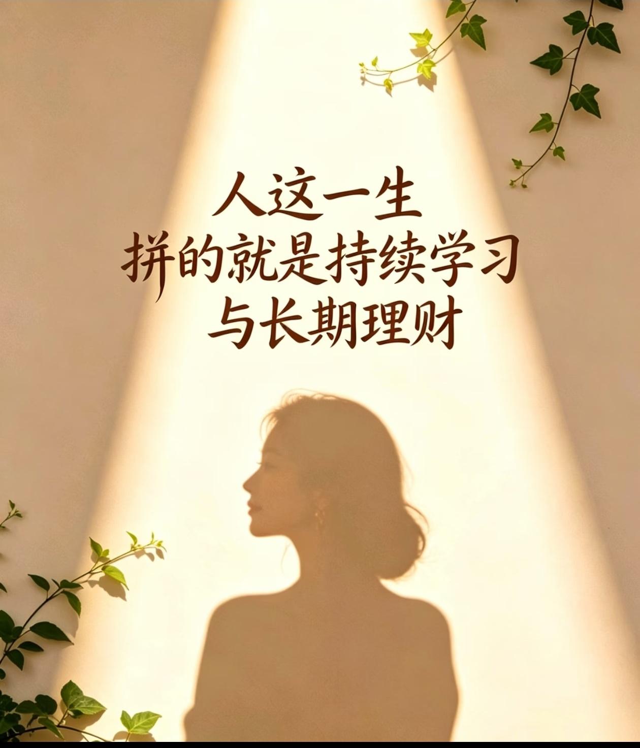 人这一生，股市拼的就是持续学习与长期理性
 
人这一生，拼的从来不是一时的运气暴