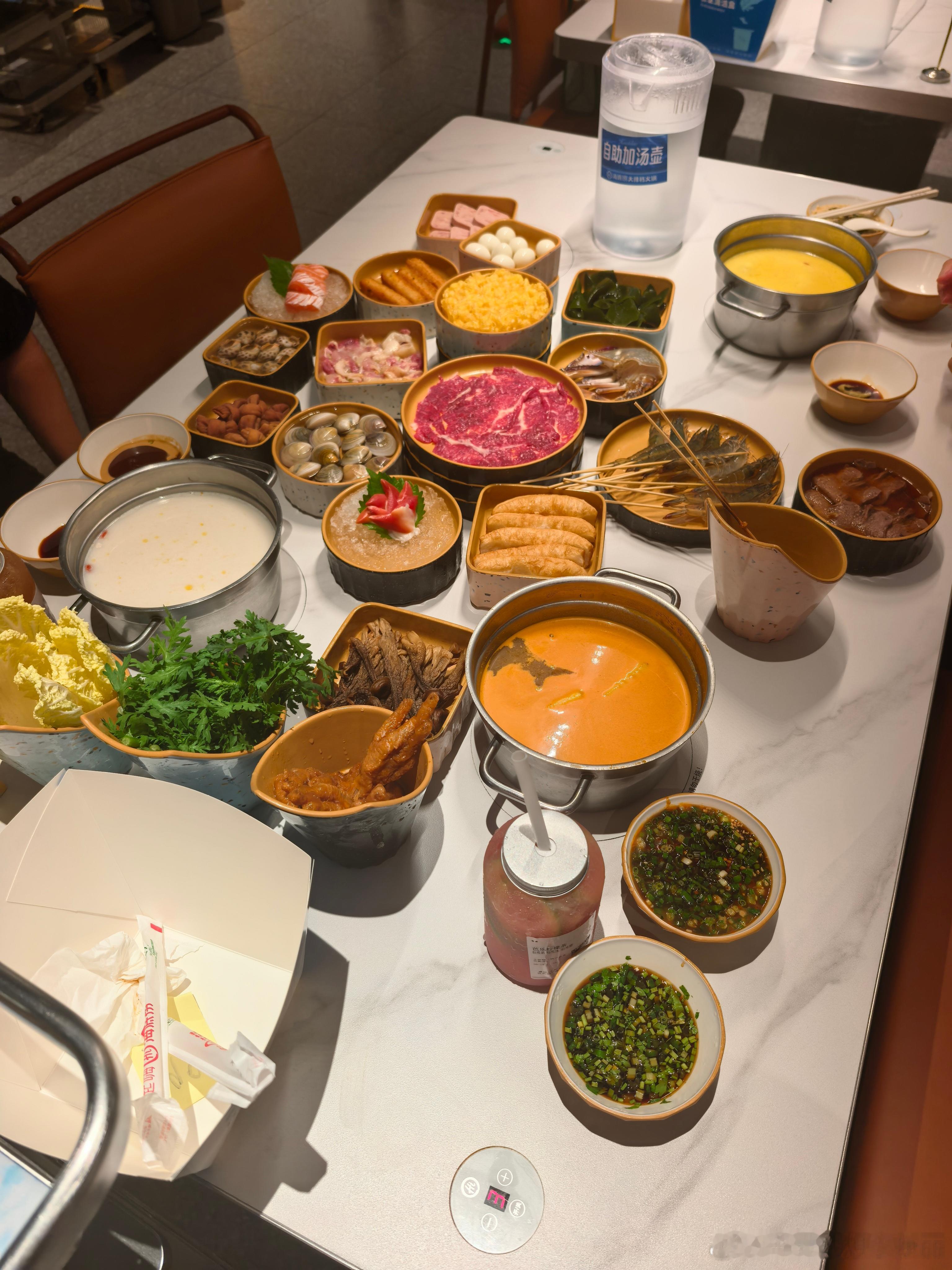 不得不说冬阴功汤底确实好吃火锅plog食记自助餐冬阴功