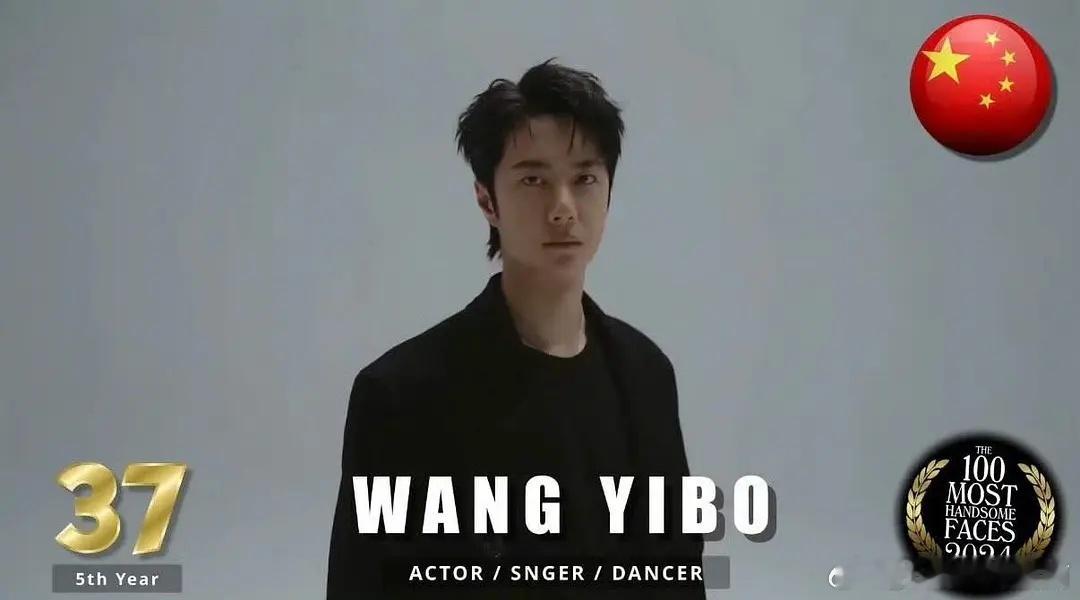 2024全球最帅面孔top100公布😎王一博是37名，肖战是49名 