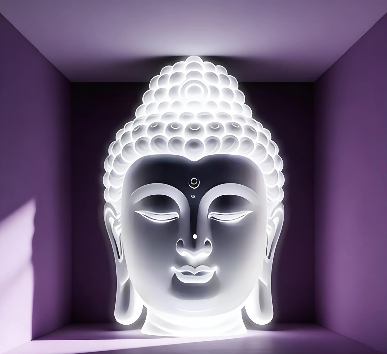 别划走！盯着这尊佛像的鼻子白点，目不转睛看10秒，然后立刻抬头看天花板，快速眨眼