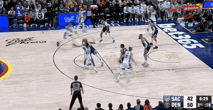 威少2➕1，追到5分国王vs掘金 ​​​