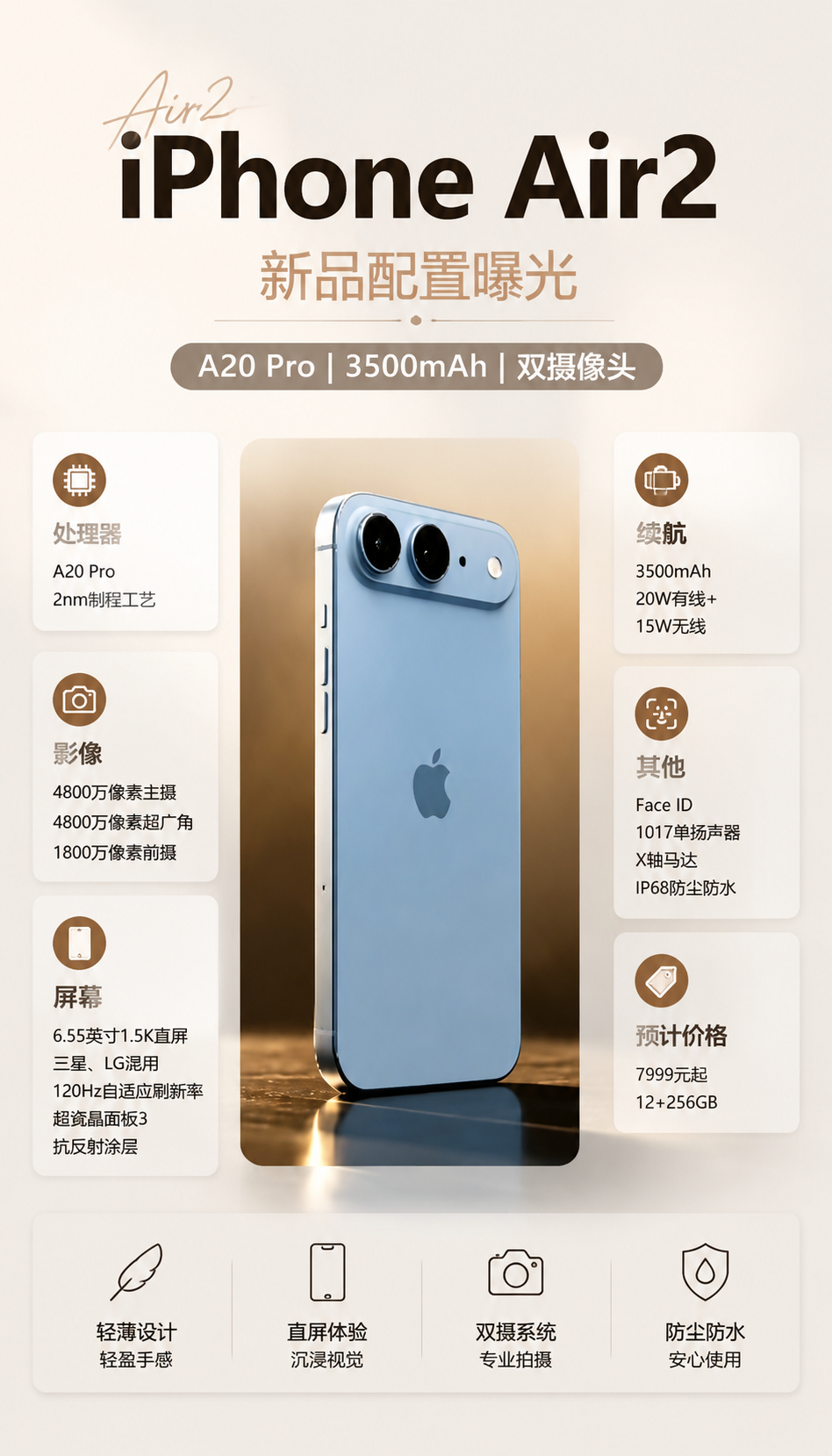 iPhone Air2最新爆料汇总来了！此前一度传出产品线搁置，现在供应链确认机