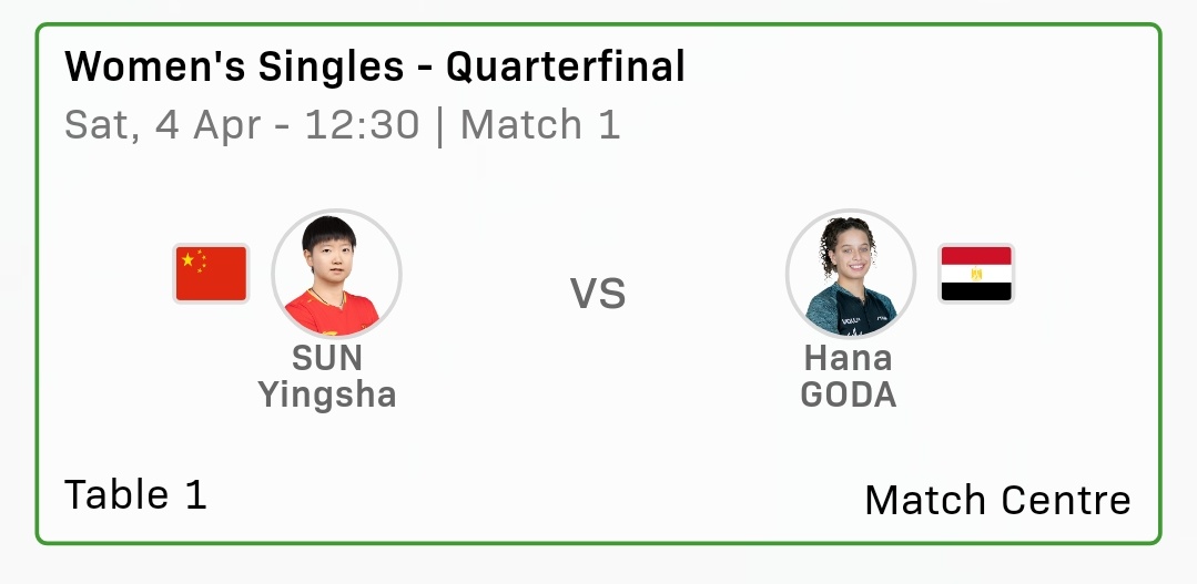 澳门世界杯2026今日赛事🏓孙颖莎2026ITTF澳门世界杯女单1/4决赛孙颖