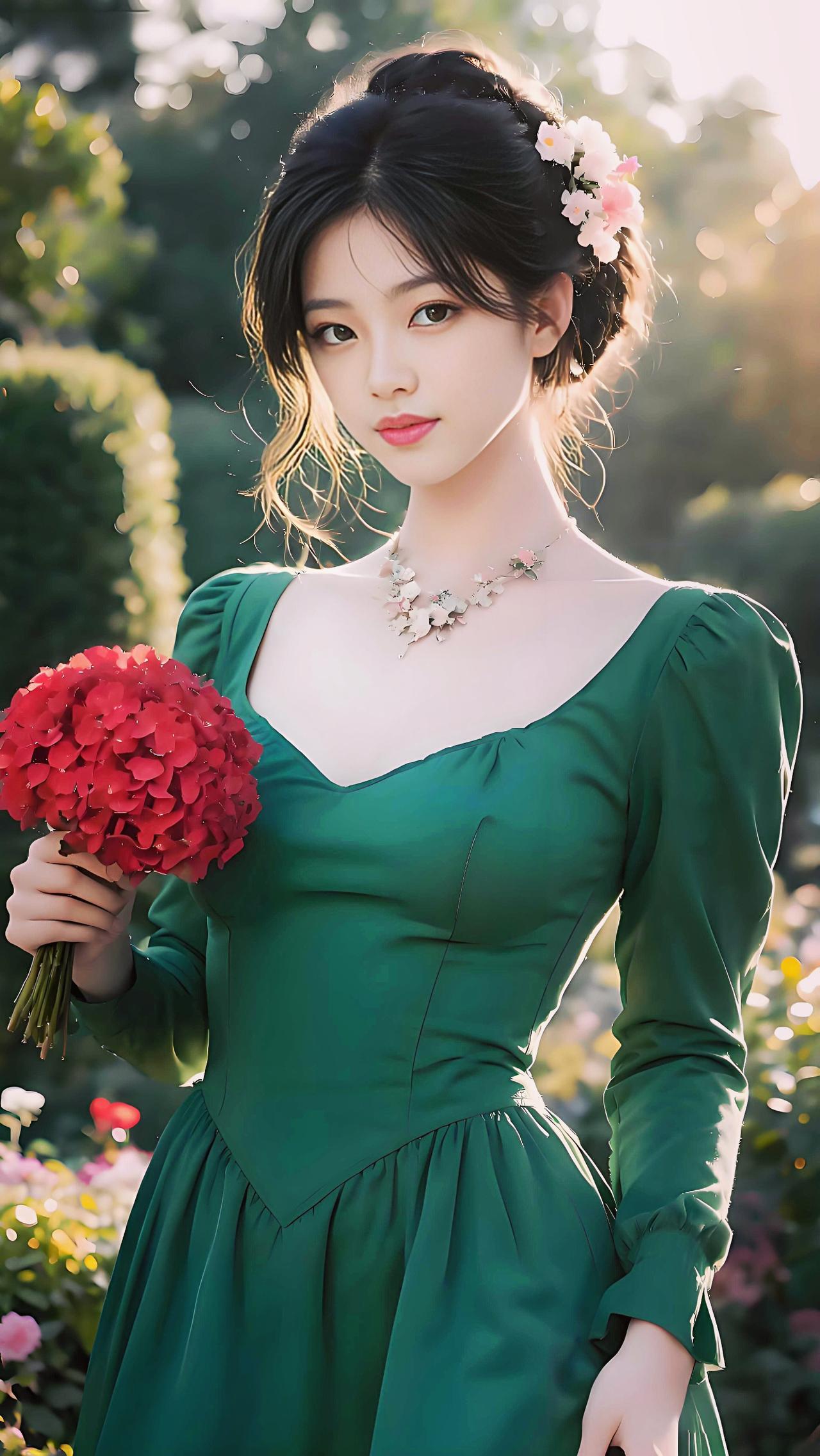 绿野花踪，偷取一片落日柔光