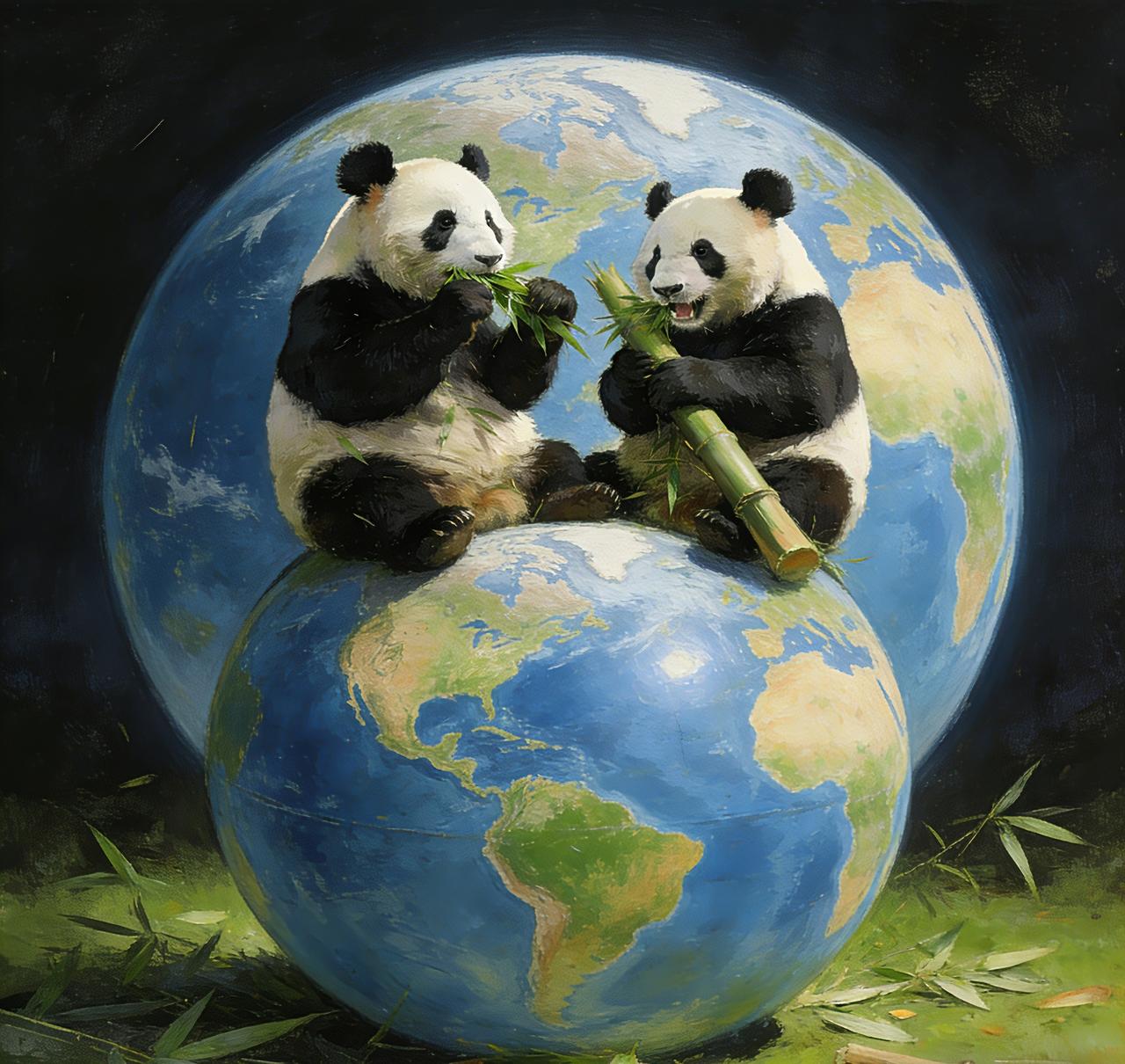 没有了熊猫，看你们怎么办？

谁离得开熊猫？只有咱们有熊猫……