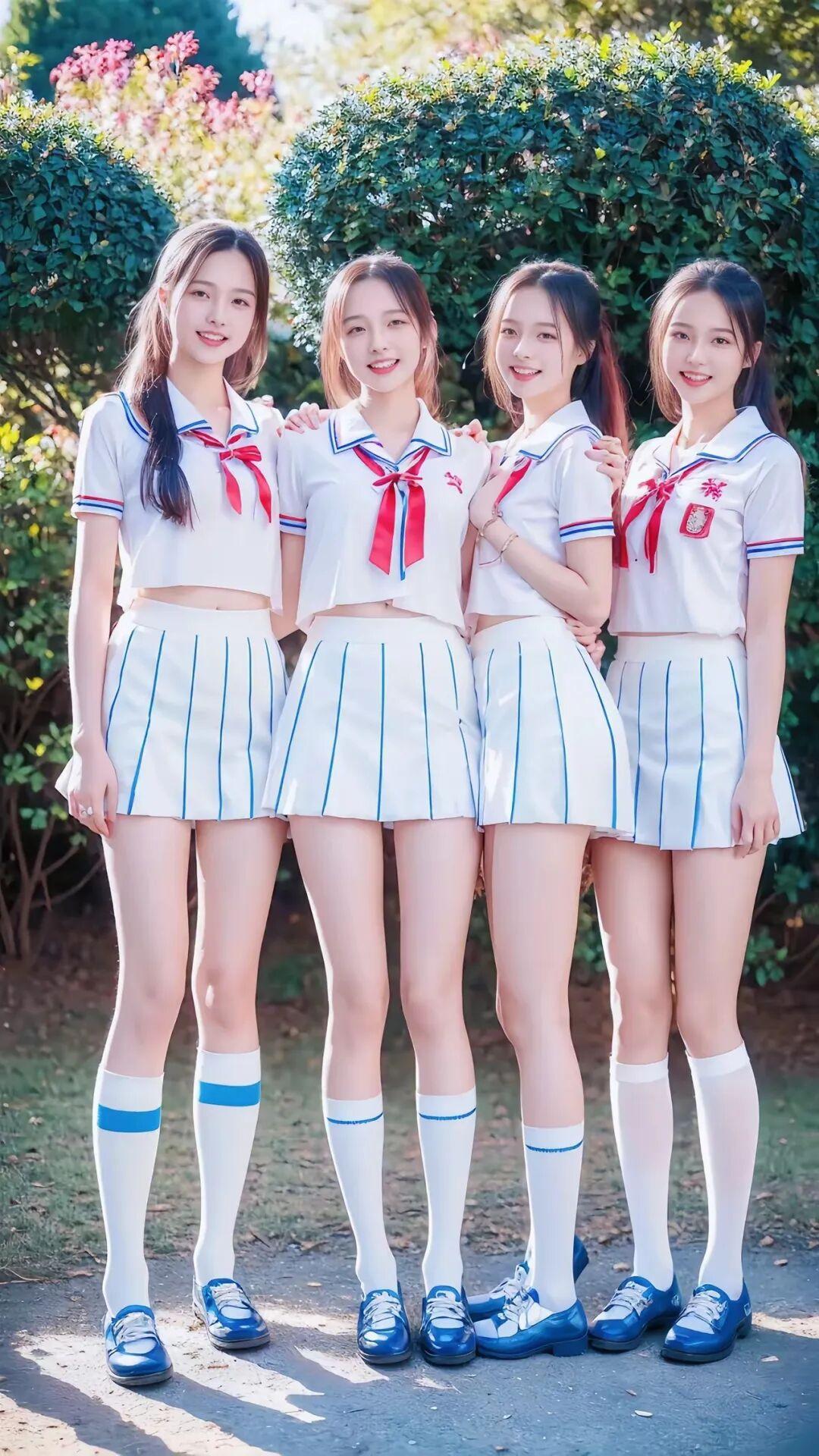 青春洋溢的校园少女，一起享受阳光明媚的时光！🌞👯‍♀️👯‍♀️👯‍♀️?