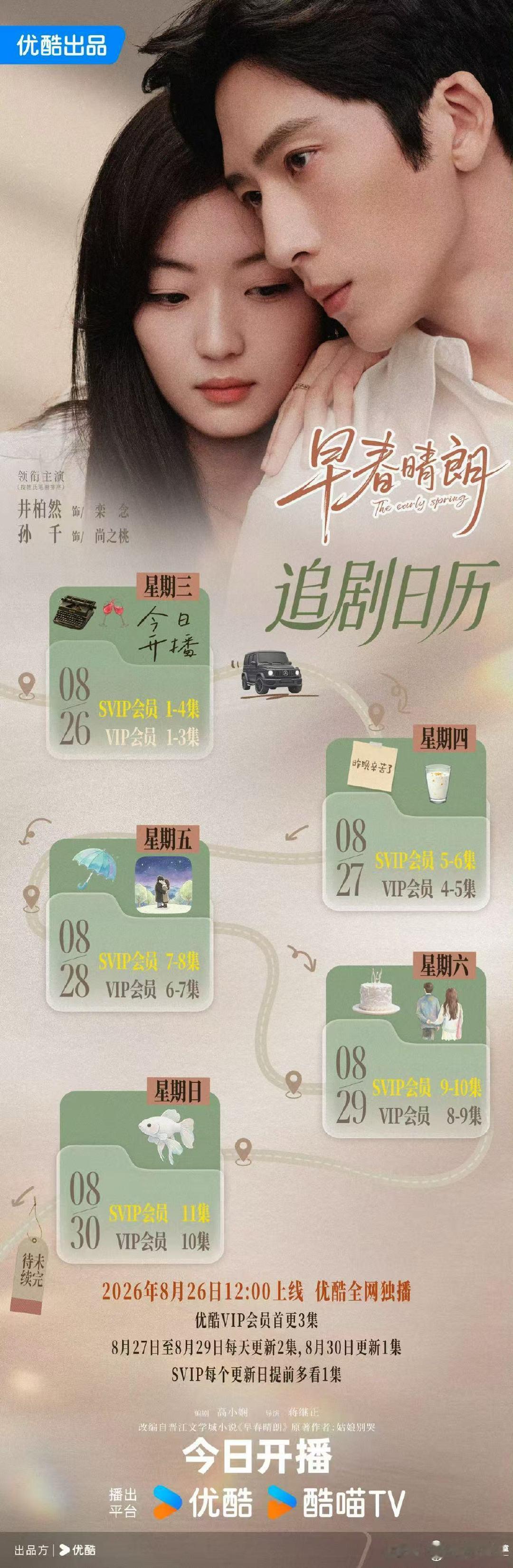 早春晴朗首更4集早春晴朗节奏好快明天就要“昨晚辛苦了”，这么快！！！ ​​​