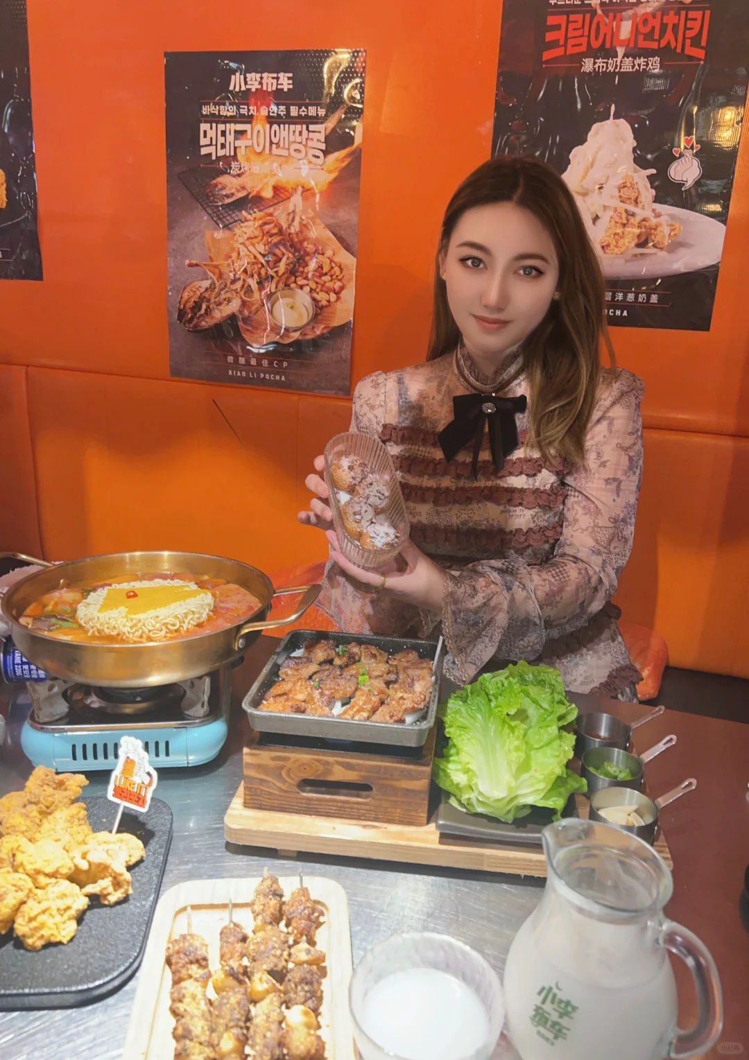 📸韩剧同款大排档，打卡成功！🎉🎉🎉