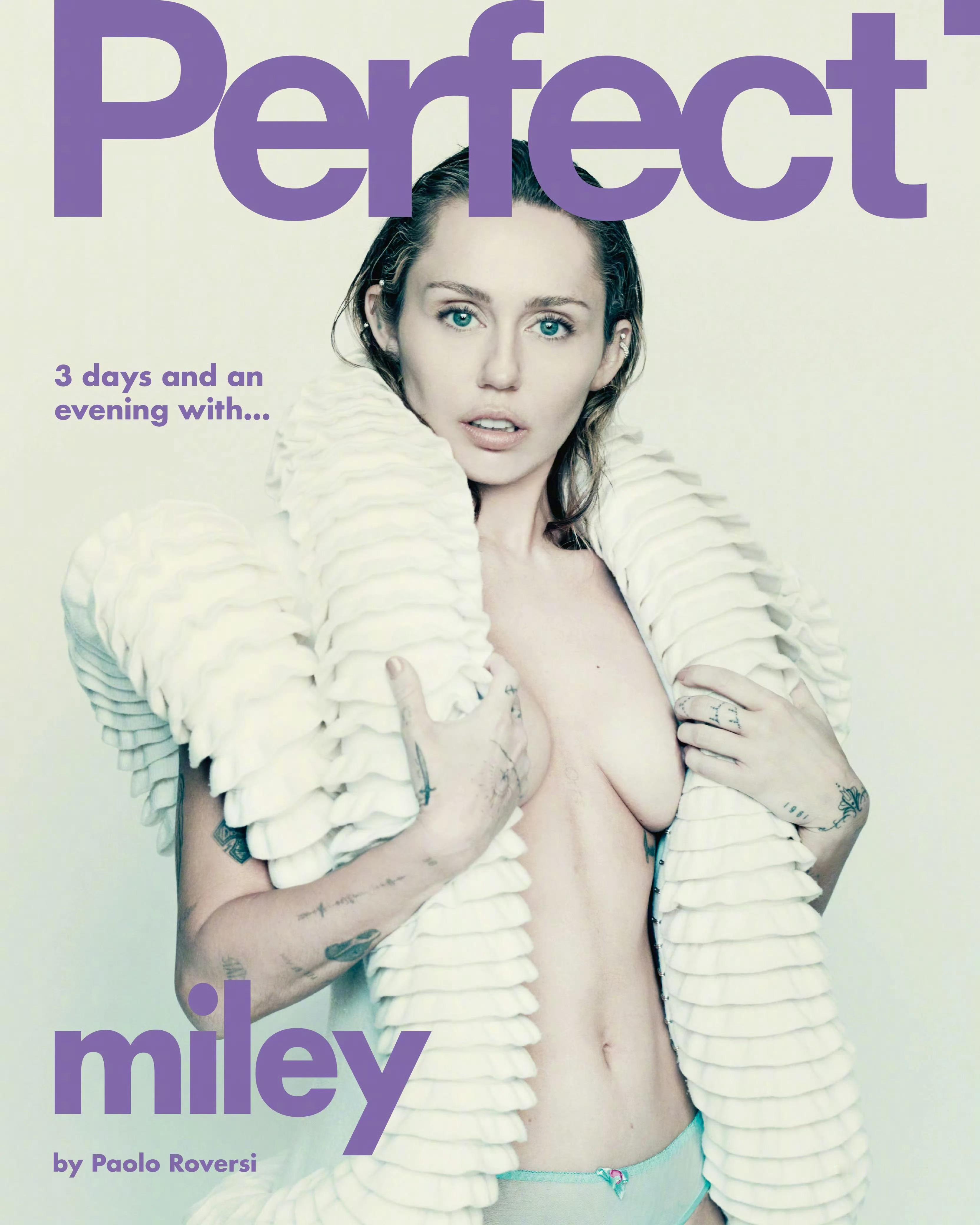 麦莉Miley Cyrus 身穿ALAÏA登上Perfect Magazine 