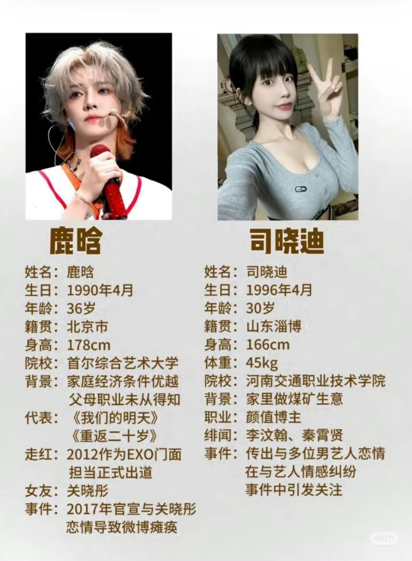 鹿晗 与我无关的事情鹿晗既没有公开回应，也没有起诉司晓迪，就这么模棱两可一句话就
