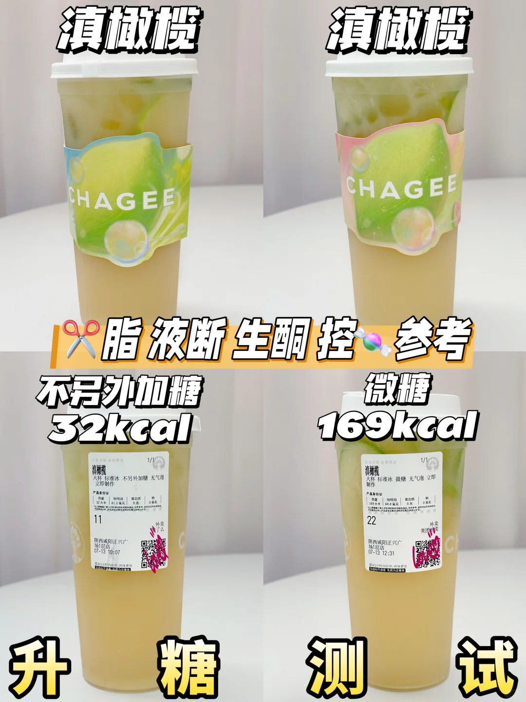 低糖果茶测评❗🆕霸王茶姬滇橄榄升糖测试