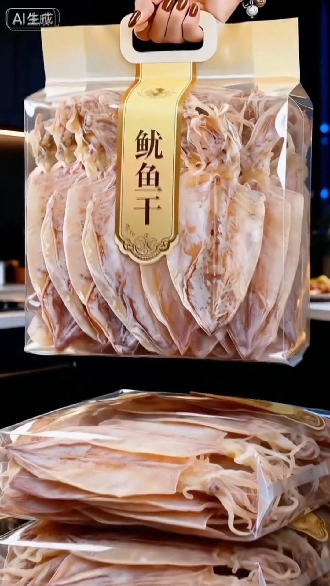 宝子们！淡干鱿鱼干这鲜味绝了~肉质紧实有嚼劲，淡口不齁，不管烤着吃还是...