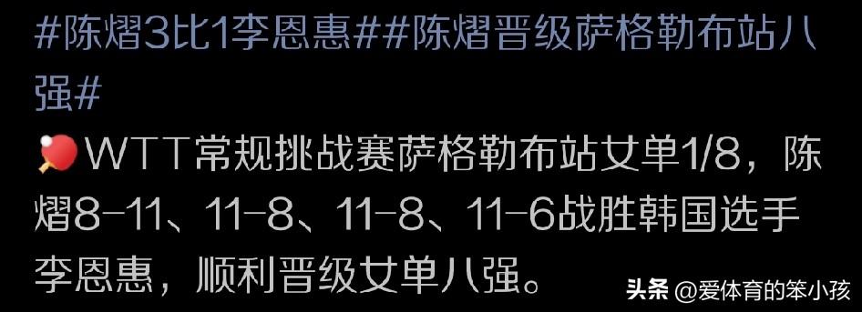 WTT萨格勒布常规挑战赛的赛场上，女单比拼当中国乒派出多位球员参加资格赛竞争。结