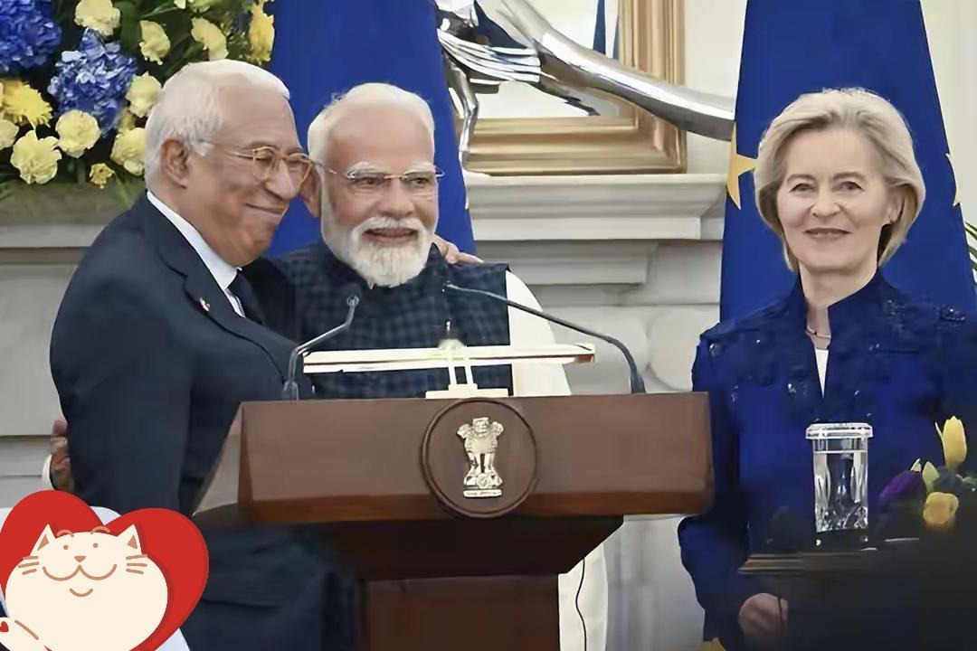 太让人感慨了！印度和欧盟谈了近20年，终于签了历史性自贸协定！1月27日新德里，