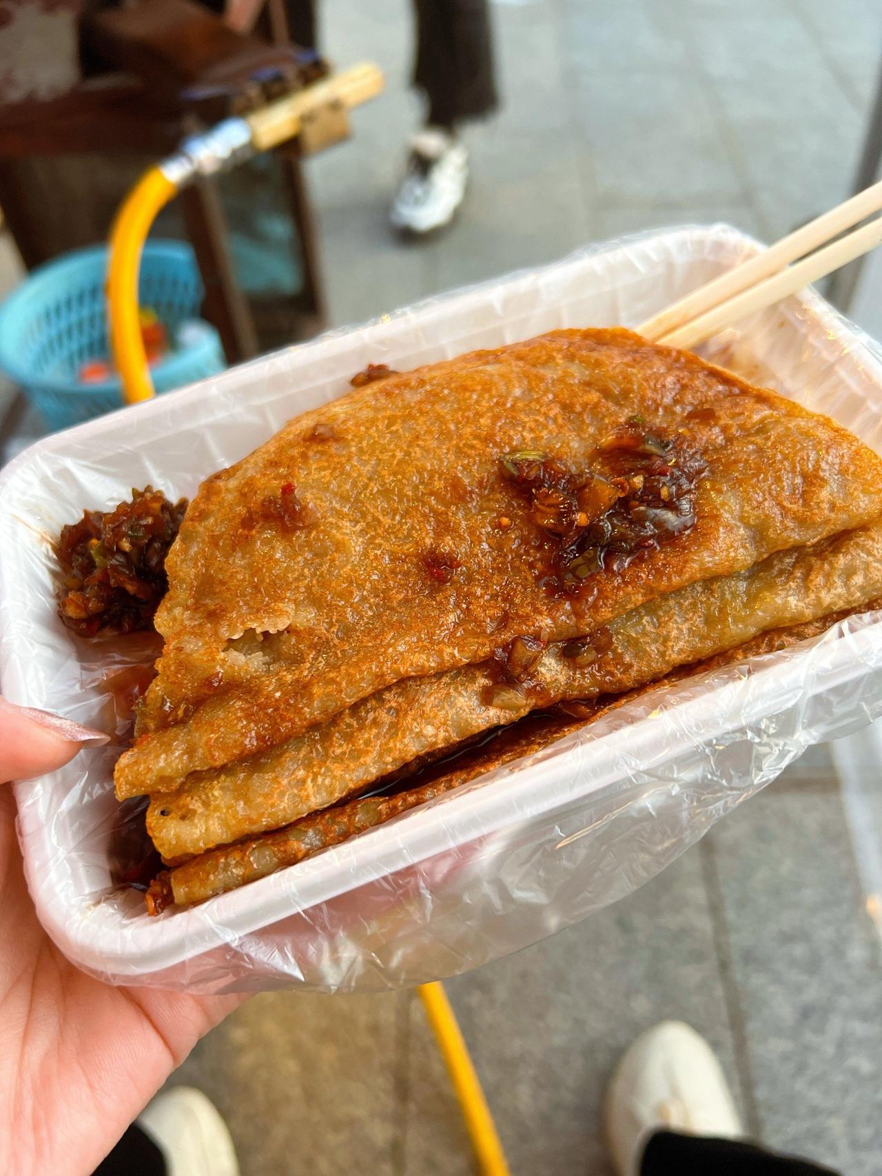 晒图笔记大赛小吃摊很美味了