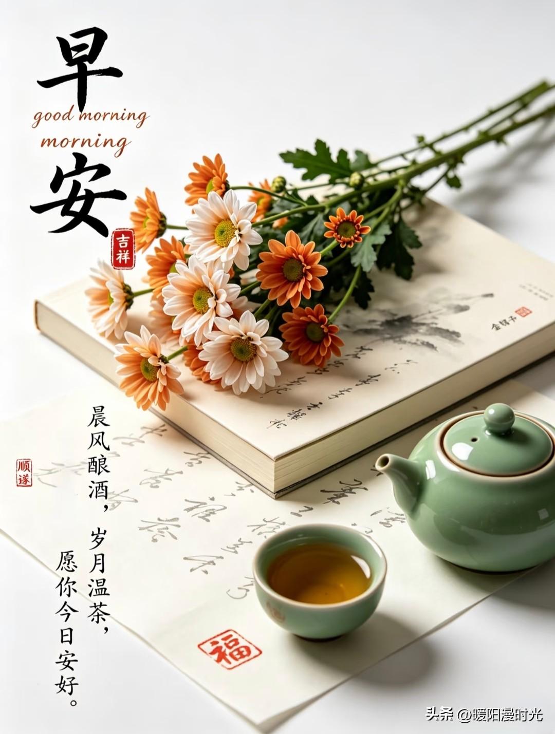 晨起一杯茶，万事皆安佳
清舒.金馏子早安图文分享