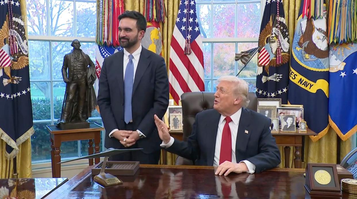 他俩在白宫见面了
    特朗普与马姆达尼在白宫会面，二人从昔日对手转变为盟友。