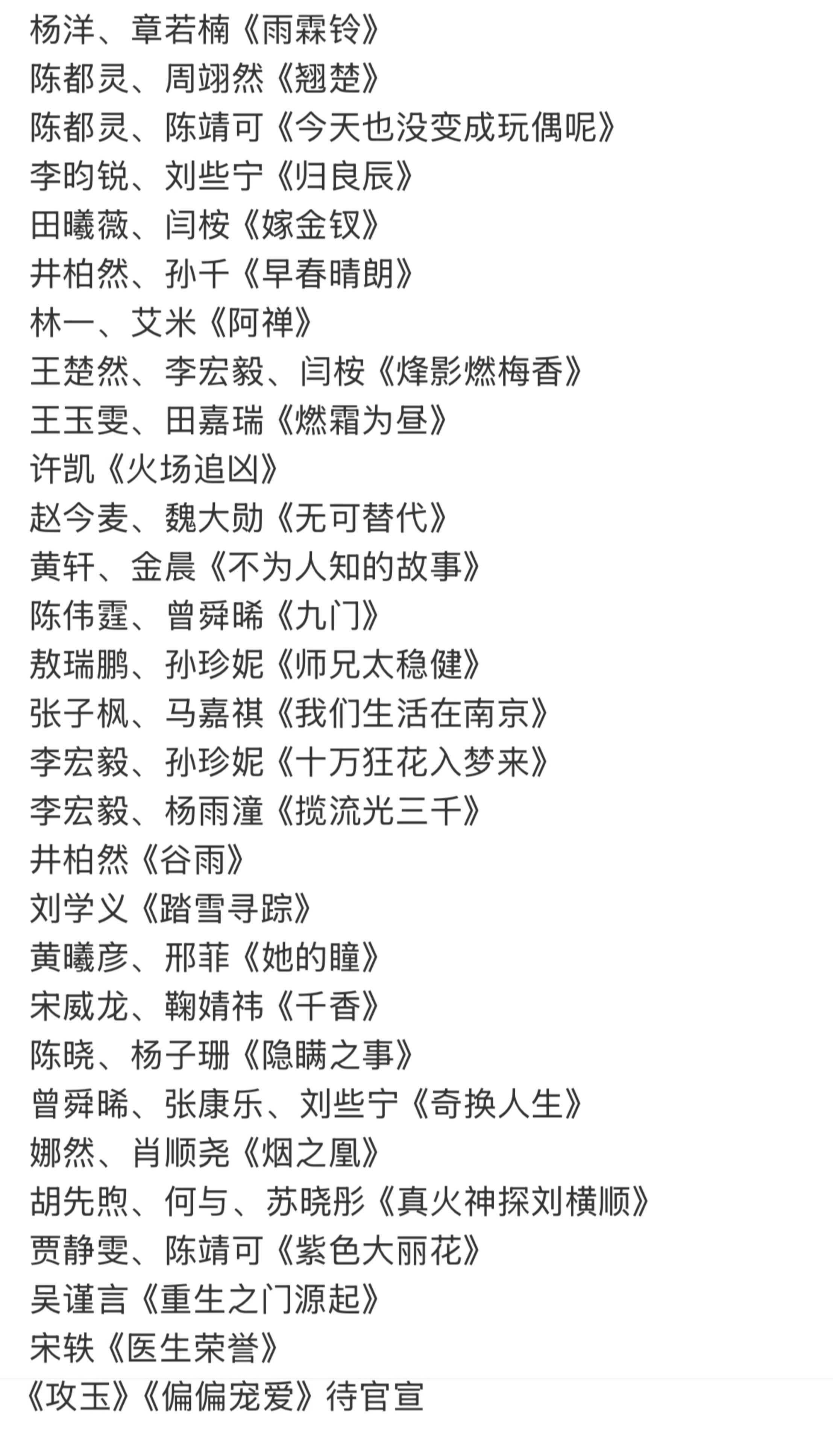 优酷2026年度片单主要看点，有没有想看的？90生：杨洋 刘学义95生：李昀锐 