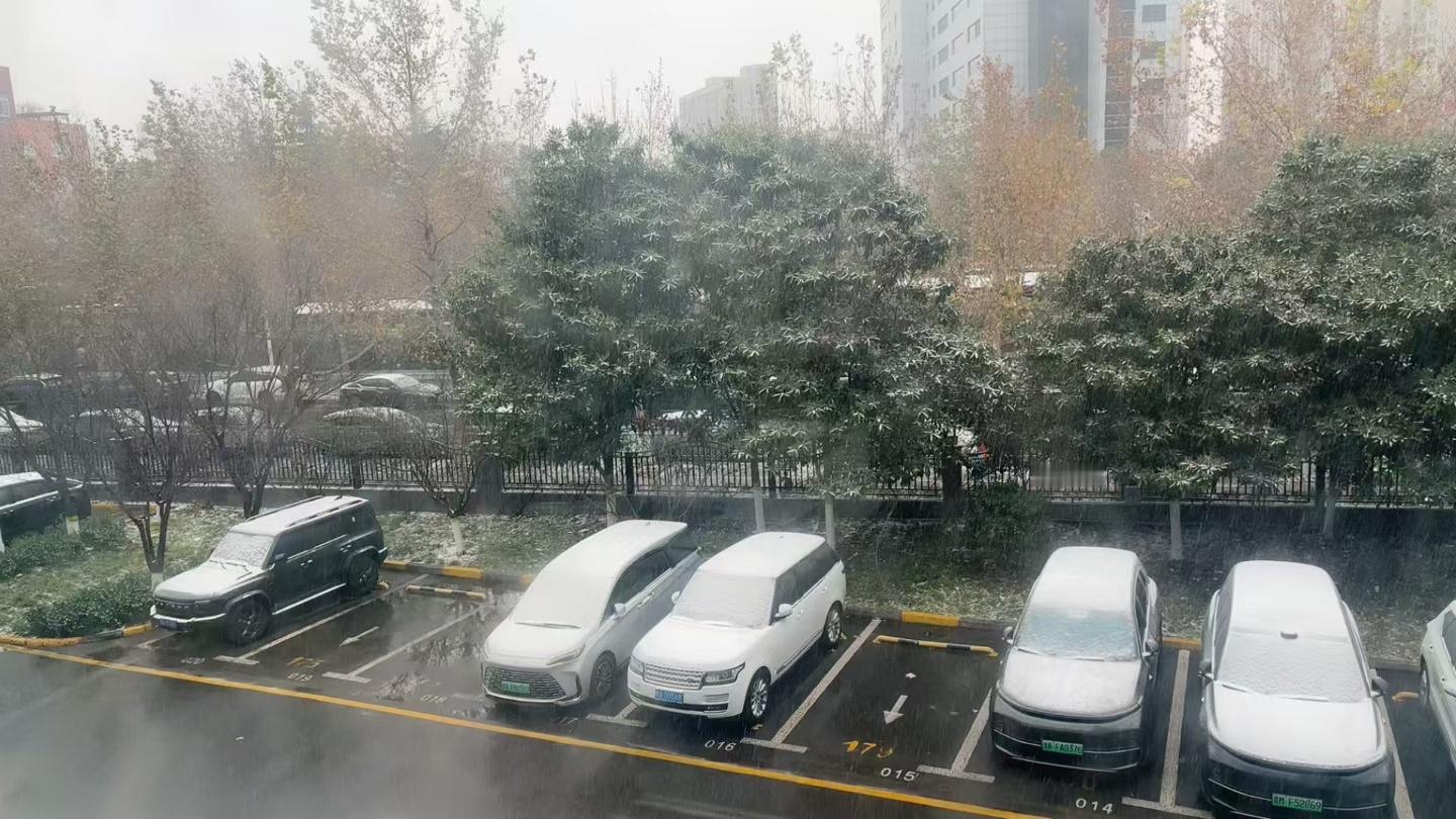 早上起来外面下雪了巨冷冷冷🥶大家也记得及时添衣哈，不要感冒了❄️ 