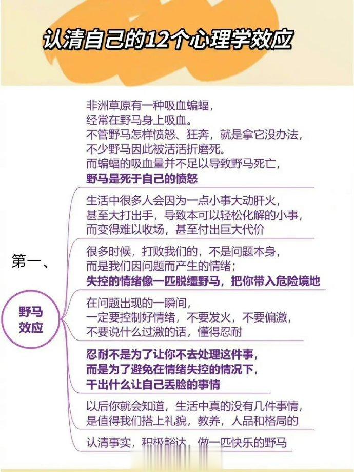 12个心理学效应思维导图，提升你的认知。 ​ ​​​