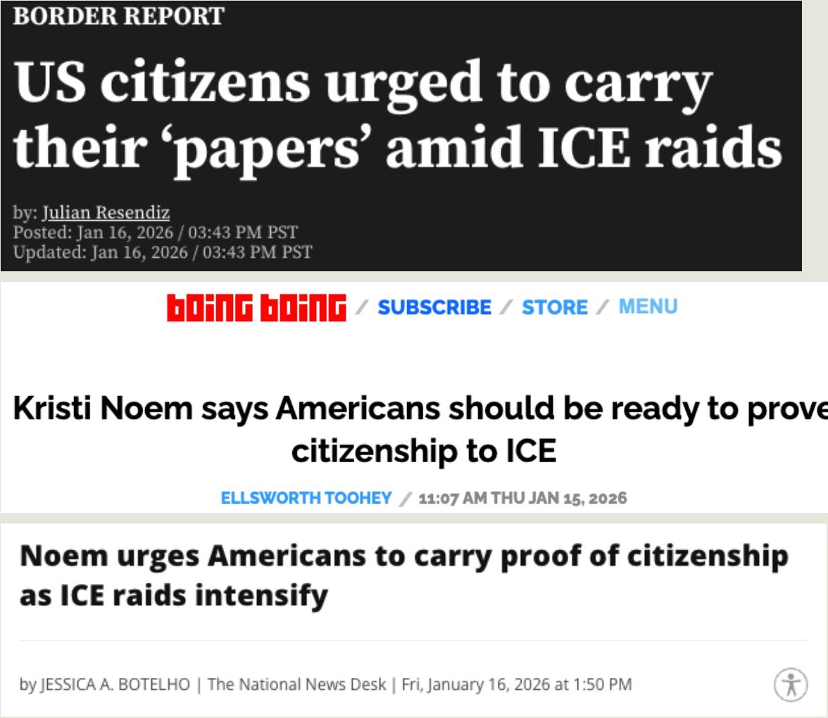 风声鹤唳，草木皆兵：美国公民被督促出门随身携带护照自证身份

随着特朗普政府打击