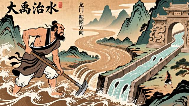 标题: 大禹治水:洪水来了，他没“堵”却让天下“服了”10句一金句