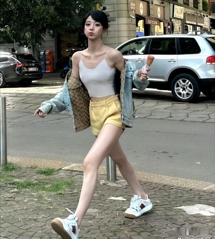 之前一直以为田曦薇是五五分身材，最近才发现她‏居然有168，大长腿真·没跑了。 