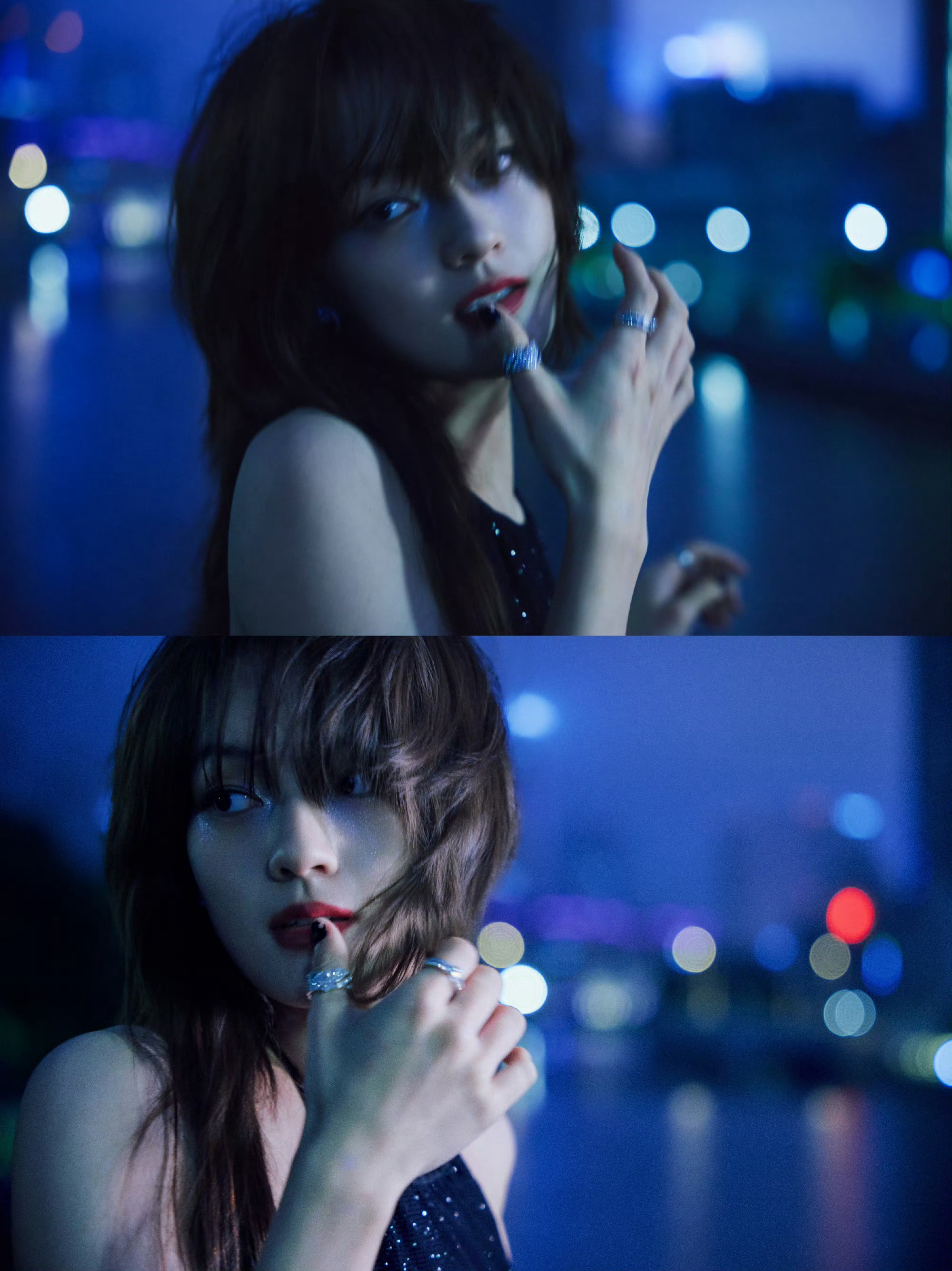 夜幕下的文淇 