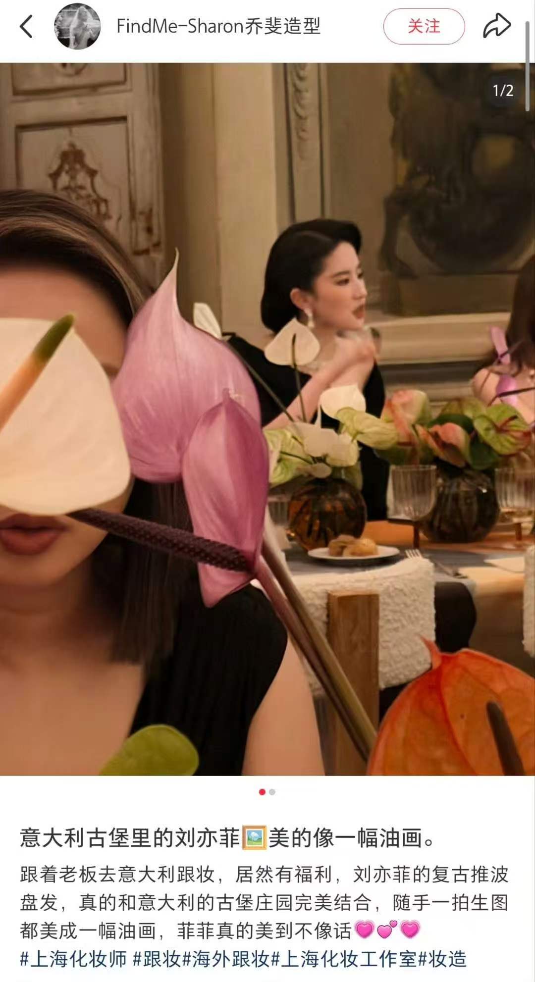 网友意大利古堡偶遇刘亦菲好美！ 