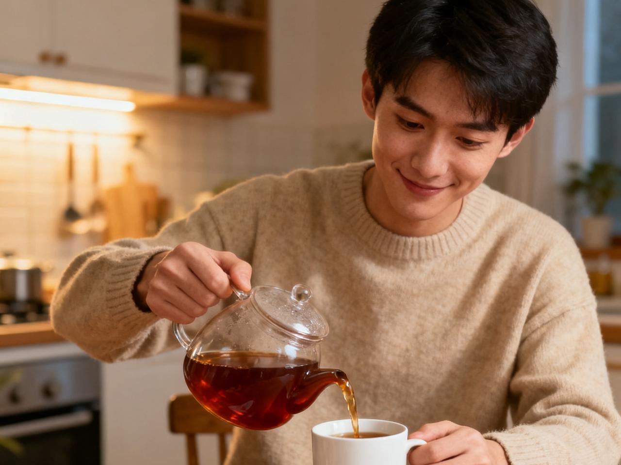 凌晨两点被痛经疼醒，翻遍抽屉没找到暖宝宝。
他迷迷糊糊爬起来：“我去便利店买，你