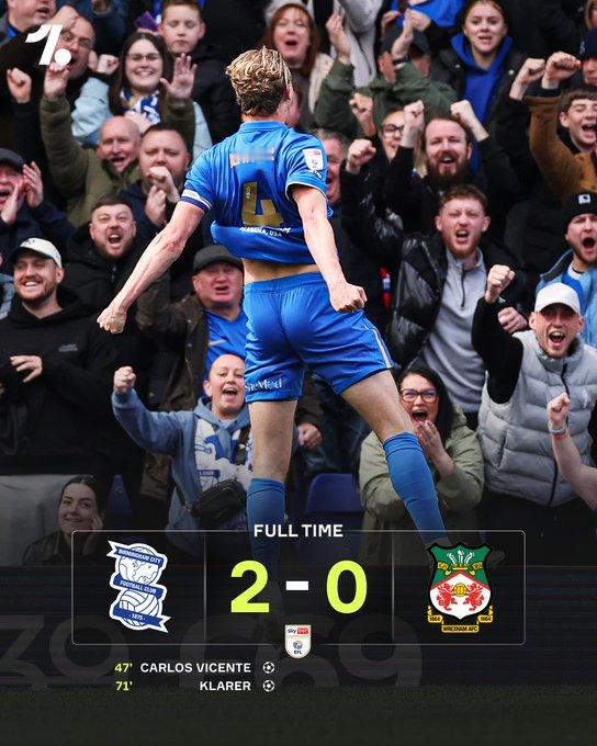 伯明翰城赢得英冠联赛自称的“Hollywood Derby”，对维冈的英超升级希